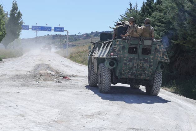 Lebanese Army announced that it has deployed to the town of Dibbin NABATIEH, LEBANON - JUNE 04: Israeli Army engineering vehicles clears the road by removing piles of dirt and rubble as the Lebanese Army announced that it had entered, where Israeli forces had recently withdrawn after carrying out attacks in the town of Dibbin, Nabatieh, Lebanon, on June 04, 2026. Ramiz Dallah Anadolu Nabatieh Lebanon. Editorial use only. Please get in touch for any other usage.  Copyright: x2026xAnadoluxRamizxDallahx