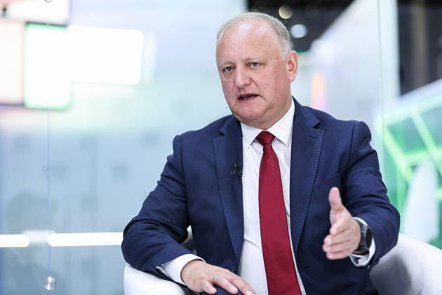 RUSSIA, ST PETERSBURG - JUNE 4, 2026: Former Moldovan President and Socialist Party leader Igor Dodon gives an interview to TASS Russian News Agency on the sidelines of the 2026 St Petersburg International Economic Forum at the ExpoForum Convention and Exhibition Centre St Petersburg Russia  - ZUMAt113 20260604_zaa_t113_341 Copyright: xDonatxSorokinx