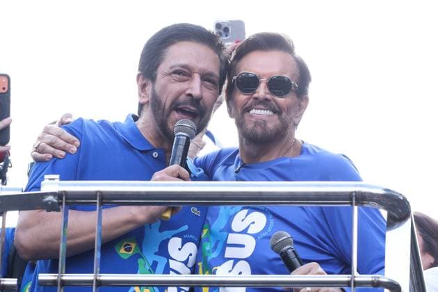 34th March for Jesus in Sao Paulo Mayor of Sao Paulo, Ricardo Nunes, and Bishop Estevam Hernandes during the 34th March for Jesus, in the northern zone of Sao Paulo, this Thursday, June 4, 2026. SAO PAULO SAO PAULO BRAZIL Copyright: xMarinaxUezimax