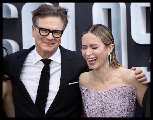 . 04 06 2026. London, United Kingdom. Colin Firth and Emily Blunt at the Disclosure Day premiere in London.  xStephenxLockx xi-Imagesx IIM-26806-0014