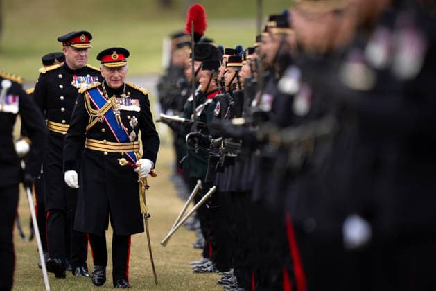 . 04 06 2026. Salisbury, United Kingdom. King Charles III at The King s Gurkha Artillery Formation Parade at Larkhill Barracks in Salisbury, United Kingdom.  xPoolx xi-Imagesx IIM-26810-0017