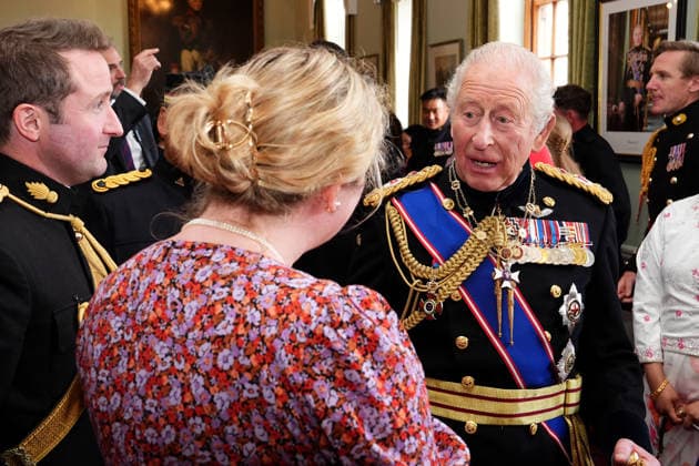 . 04 06 2026. Salisbury, United Kingdom. King Charles III meets families at The King s Gurkha Artillery Formation Parade at Larkhill Barracks in Salisbury, United Kingdom.  xPoolx xi-Imagesx IIM-26810-0024