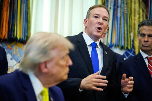 DC: President Trump Announces $700 million Beautiful, Clean Coal Investment Environmental Protection Agency Administrator Lee Zeldin speaks behind U.S. President Donald Trump during a Beautiful, Clean Coal event in the Oval Office at the White House on June 4, 2026 in Washington, D.C. Trump is announcing a plan to invest $700 million for coal plants and energy infrastructure using the Defense Production Act. (Photo by Samuel Corum Pool ABACAPRESS.COM) Washington DC United States  Copyright: xPool ABACAx