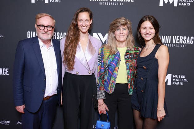 Gianni Versace Retrospective Photocall - Paris Curator Karl von der Ahe, Eranthi Karamali, Iro Poniraki and Curator Saskia Lubnow attend the Gianni Versace Retrospective Photocall held at the Maillol Meseum on June 4, 2026 in Paris, France. Photo by David BoyerBACAPRESS.COM Paris France  Copyright: xBoyerxDavid ABACAx
