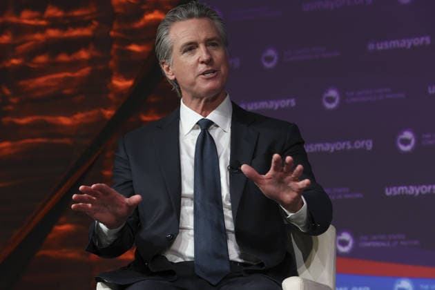94th Annual Meeting of the United States Conference of Mayors in California LONG BEACH, CALIFORNIA - JUNE 4: Governor Gavin Newsom attends the 94th Annual Meeting of the United States Conference of Mayors in Long Beach, California on June 4, 2026. Myraneli Fabian Anadolu California United States. Editorial use only. Please get in touch for any other usage.  Copyright: x2026xAnadoluxMyranelixFabianx