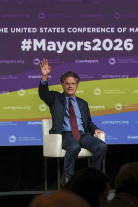 94th Annual Meeting of the United States Conference of Mayors in California LONG BEACH, CALIFORNIA - JUNE 4: John Bridgeland attends the 94th Annual Meeting of the United States Conference of Mayors in Long Beach, California on June 4, 2026. Myraneli Fabian Anadolu California United States. Editorial use only. Please get in touch for any other usage.  Copyright: x2026xAnadoluxMyranelixFabianx