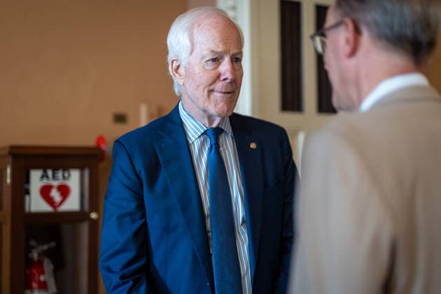 Senate Votes on Reconciliation WASHINGTON, DC - JUNE 4: Senator John Cornyn (R-TX) speaks to reporters as the Senate votes on amendments to a reconciliation package, at the U.S. Capitol in Washington, DC on June 4, 2026. Nathan Posner Anadolu Washington D.C. United States. Editorial use only. Please get in touch for any other usage.  Copyright: x2026xAnadoluxNathanxPosnerx