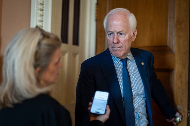 Senate Votes on Reconciliation WASHINGTON, DC - JUNE 4: Senator John Cornyn (R-TX) speaks to reporters as the Senate votes on amendments to a reconciliation package, at the U.S. Capitol in Washington, DC on June 4, 2026. Nathan Posner Anadolu Washington D.C. United States. Editorial use only. Please get in touch for any other usage.  Copyright: x2026xAnadoluxNathanxPosnerx