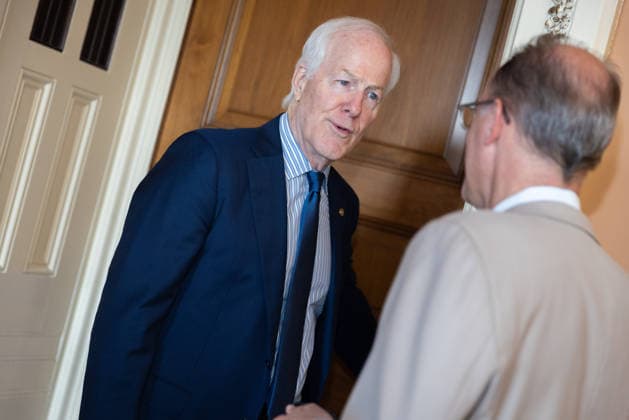Senate Votes on Reconciliation WASHINGTON, DC - JUNE 4: Senator John Cornyn (R-TX) speaks to reporters as the Senate votes on amendments to a reconciliation package, at the U.S. Capitol in Washington, DC on June 4, 2026. Nathan Posner Anadolu Washington D.C. United States. Editorial use only. Please get in touch for any other usage.  Copyright: x2026xAnadoluxNathanxPosnerx