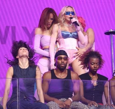 June 4, 2026, New York, New York, USA: Singer icon MADONNA performs a surprise pop up concert partnered with the app Grindr in Time Square to promote her new album Confessions ll also called Confessions on the Dance Floor - Part ll. New York USA - ZUMAk03_ 20260604_zaf_k03_012 Copyright: xNancyxKaszermanx