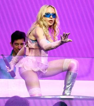 June 4, 2026, New York, New York, USA: Singer icon MADONNA performs a surprise pop up concert partnered with the app Grindr in Time Square to promote her new album Confessions ll also called Confessions on the Dance Floor - Part ll. New York USA - ZUMAk03_ 20260604_zaf_k03_011 Copyright: xNancyxKaszermanx