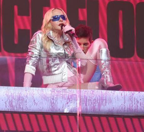 June 4, 2026, New York, New York, USA: Singer icon MADONNA performs a surprise pop up concert partnered with the app Grindr in Time Square to promote her new album Confessions ll also called Confessions on the Dance Floor - Part ll. New York USA - ZUMAk03_ 20260604_zaf_k03_015 Copyright: xNancyxKaszermanx