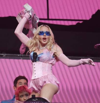 June 4, 2026, New York, New York, USA: Singer icon MADONNA performs a surprise pop up concert partnered with the app Grindr in Time Square to promote her new album Confessions ll also called Confessions on the Dance Floor - Part ll. New York USA - ZUMAk03_ 20260604_zaf_k03_027 Copyright: xNancyxKaszermanx