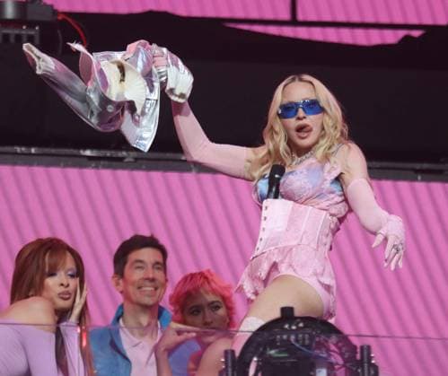 June 4, 2026, New York, New York, USA: Singer icon MADONNA performs a surprise pop up concert partnered with the app Grindr in Time Square to promote her new album Confessions ll also called Confessions on the Dance Floor - Part ll. New York USA - ZUMAk03_ 20260604_zaf_k03_028 Copyright: xNancyxKaszermanx