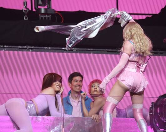 June 4, 2026, New York, New York, USA: Singer icon MADONNA performs a surprise pop up concert partnered with the app Grindr in Time Square to promote her new album Confessions ll also called Confessions on the Dance Floor - Part ll. New York USA - ZUMAk03_ 20260604_zaf_k03_031 Copyright: xNancyxKaszermanx