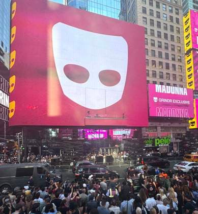 June 4, 2026, New York, New York, USA: Signage and a view of the crowd for the Madonna surprise pop up concert partnered with the app Grindr in Time Square to promote her new album Confessions ll also called Confessions on the Dance Floor - Part ll. New York USA - ZUMAk03_ 20260604_zaf_k03_052 Copyright: xNancyxKaszermanx