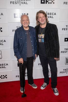 Frampton World Premiere, 25th Tribeca Festival, New York, USA - 04 Jun 2026 Peter Frampton and Rob Arthur attend Frampton World Premiere during the 2026 Tribeca Festival at BMCC Tribeca Performing Arts Center on June 4, 2026 in New York City. New York United States Copyright: xRonxAdarx xSOPAxImagesx _radar_frampton_20260604_01846