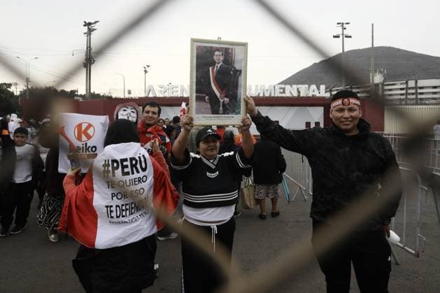 Keiko Fujimori Campaign Closing Event in Peru LIMA, PERU - JUNE 04: Thousands of supporters of presidential candidate Keiko Fujimori attended her campaign closing event held at the Arena Monumental on June 4, 2026, in Lima, Peru. The event, held three days before the presidential runoff election on June 7, brought together supporters, musical groups, and guests affiliated with the Fuerza Popular party. Klebher Vasquez Anadolu Lima Peru. Editorial use only. Please get in touch for any other usage.  Copyright: x2026xAnadoluxKlebherxVasquezx