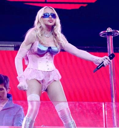 June 4, 2026, New York, New York, USA: Singer icon MADONNA performs a surprise pop up concert partnered with the app Grindr in Time Square to promote her new album Confessions ll also called Confessions on the Dance Floor - Part ll. New York USA - ZUMAk03_ 20260604_zaf_k03_096 Copyright: xNancyxKaszermanx