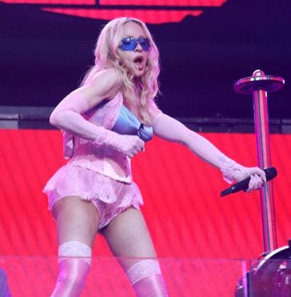 June 4, 2026, New York, New York, USA: Singer icon MADONNA performs a surprise pop up concert partnered with the app Grindr in Time Square to promote her new album Confessions ll also called Confessions on the Dance Floor - Part ll. New York USA - ZUMAk03_ 20260604_zaf_k03_099 Copyright: xNancyxKaszermanx