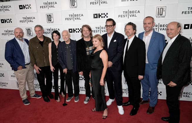 FRAMPTON World Premiere (Center) Peter Frampton, Rob Arthur and producers attends the World Premiere of FRAMPTON held during the Tribeca Film Festival at OKX Theater BMCC TPAC in New York on Thursday, June 5th, 2026., Credit:Jennifer Graylock Avalon United States, New York, New York City, OKX Theater BMCC TPAC  Copyright: xJenniferxGraylockx xAvalonx 1107825299