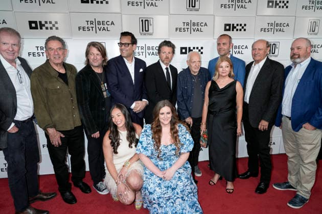 FRAMPTON World Premiere (Center) Peter Frampton, Rob Arthur and producers attends the World Premiere of FRAMPTON held during the Tribeca Film Festival at OKX Theater BMCC TPAC in New York on Thursday, June 5th, 2026., Credit:Jennifer Graylock Avalon United States, New York, New York City, OKX Theater BMCC TPAC  Copyright: xJenniferxGraylockx xAvalonx 1107825387