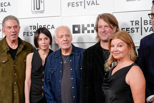 FRAMPTON World Premiere (Center) Peter Frampton, Rob Arthur and producers attends the World Premiere of FRAMPTON held during the Tribeca Film Festival at OKX Theater BMCC TPAC in New York on Thursday, June 5th, 2026., Credit:JENNIFER GRAYLOCK Avalon United States, New York, New York City, OKX Theater BMCC TPAC  Copyright: xJENNIFERxGRAYLOCKx xAvalonx 1107825452