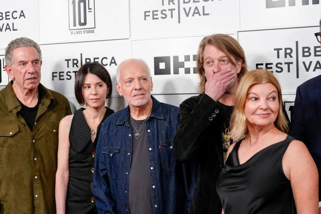 FRAMPTON World Premiere (Center) Peter Frampton, Rob Arthur and producers attends the World Premiere of FRAMPTON held during the Tribeca Film Festival at OKX Theater BMCC TPAC in New York on Thursday, June 5th, 2026., Credit:JENNIFER GRAYLOCK Avalon United States, New York, New York City, OKX Theater BMCC TPAC  Copyright: xJENNIFERxGRAYLOCKx xAvalonx 1107825454