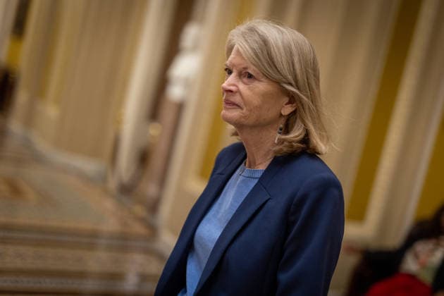 Senate Votes on Reconciliation WASHINGTON, DC - JUNE 4: Senator Lisa Murkowski (R-AL) speaks to reporters as the Senate votes on amendments to a reconciliation package, at the U.S. Capitol in Washington, DC on June 4, 2026. Nathan Posner Anadolu Washington United States. Editorial use only. Please get in touch for any other usage.  Copyright: x2026xAnadoluxNathanxPosnerx