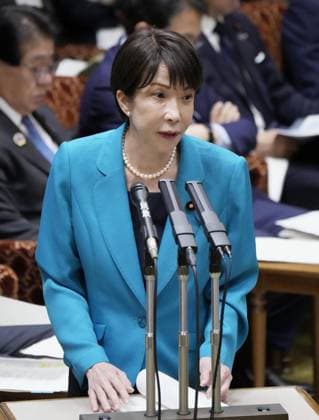 Japan PM Takaichi in parliament Japanese Prime Minister Sanae Takaichi speaks at a House of Councillors budget committee session in Tokyo on June 5, 2026.  A14AA0005617713P