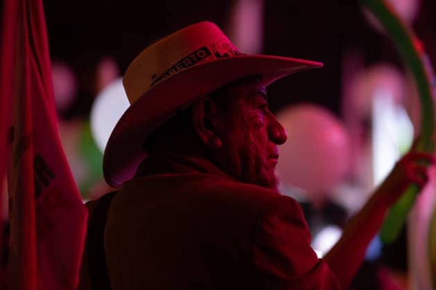 Peru Presidential Elections 2026 LIMA, PERU - JUNE 04: Roberto Sanchez, presidential candidate for Peru from the political party Together for Peru, holds his final campaign closing rally with his supporters at Campo de Marte in Lima, Peru on June 04, 2026. Jorge Cerdan Anadolu Lima Peru. Editorial use only. Please get in touch for any other usage.  Copyright: x2026xAnadoluxJorgexCerdanx