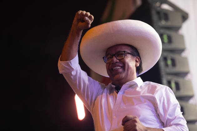 Peru Presidential Elections 2026 LIMA, PERU - JUNE 04: Roberto Sanchez, presidential candidate for Peru from the political party Together for Peru, holds his final campaign closing rally with his supporters at Campo de Marte in Lima, Peru on June 04, 2026. Jorge Cerdan Anadolu Lima Peru. Editorial use only. Please get in touch for any other usage.  Copyright: x2026xAnadoluxJorgexCerdanx