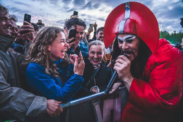 Empire of the live at Northside 2026 Aarhus, Denmark. 04th, June 2026. The Australian electronic music duo Empire of the Sun performs a live concert during the Danish music festival Northside 2026 in Aarhus. Here singer Luke Steele is seen among the festival goers. Denmark, Aarhus  Copyright: xGonzalesxPhoto RolfxMeldgaardx