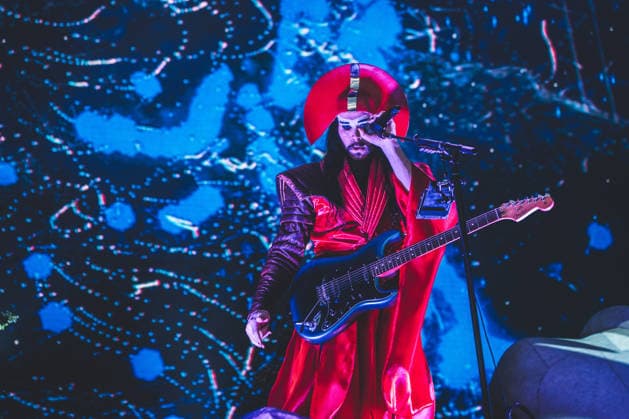 Empire of the live at Northside 2026 Aarhus, Denmark. 04th, June 2026. The Australian electronic music duo Empire of the Sun performs a live concert during the Danish music festival Northside 2026 in Aarhus. Here singer and musician Luke Steele is seen live on stage. Denmark, Aarhus  Copyright: xGonzalesxPhoto RolfxMeldgaardx