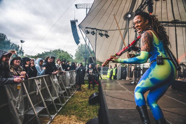 Sudan Archives live at Northside 2026 Aarhus, Denmark. 04th, June 2026. The American singer and violinist Sudan Archives performs a live concert during the Danish music festival Northside 2026 in Aarhus. Denmark, Aarhus  Copyright: xGonzalesxPhoto RolfxMeldgaardx