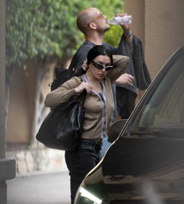 Dua Lipa and Callum Turner wedding 04 06 2026 Charli XCX with George Daniel at Villa Igiea Hotel ...Dua Lipa and Callum Turner at the Villa Igiea Hotel before wedding weekend gets underway  Copyright: xAndrewxStyczynskix NINTCHDBPICT001085998285