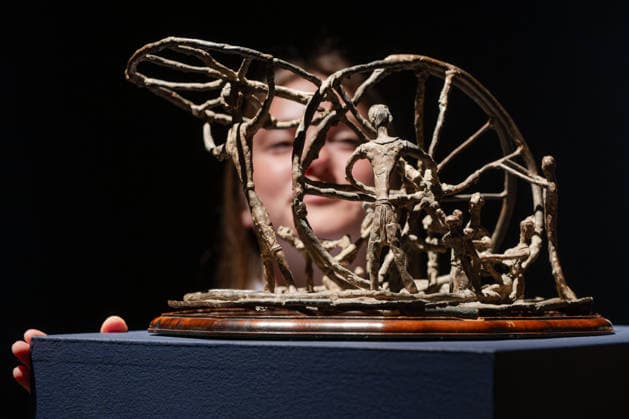 June 5, 2026, London, England, United Kingdom: Meera Mukherjee Ã¢â‚¬oeUntitled (Wheel Builders)Ã¢â‚¬Â (estimate GBP 60,000-80,000) is shown during a preview for Ã¢â‚¬oeSublime Shadows: South Asian Art from a Distinguished CollectionÃ¢â‚¬Â at ChristieÃ¢â‚¬â ¢s in London, UK. The sale is the first dedicated South Asian Modern and Contemporary auction at ChristieÃ¢â‚¬â ¢s London since 2019. London United Kingdom - ZUMAk172 20260605_zip_k172_007 Copyright: xThomasxKrychx