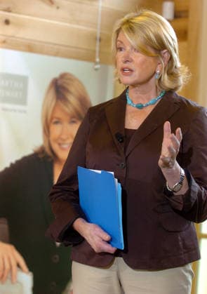 Martha Stewart Brand Homes in GA Jul 25, 2006; Fairburn, GA, USA; MARTHA STEWART speaks during a news conference at the unveiling of her new concept in homebuilding and design at the Hampton Oaks subdivision in Fairburn, Georgia. The community, known as KB Home Hampton Oaks: Homes Created with Martha Stewart , will open to the public on Saturday, July 29, 2006. The homes are priced from the low $200s to the low $400s. Other Stewart-branded developments are to follow quickly in Houston, Los Angeles, Las Vegas, Daytona Beach, Fla., and Charlotte, as KB Home strives to maintain the momentum established when the first community in Cary, N.C., sold out the 90 homes in its first phase earlier this year. Mandatory Credit: Photo by Jason Braverman Copyright: xJasonxBravermanx