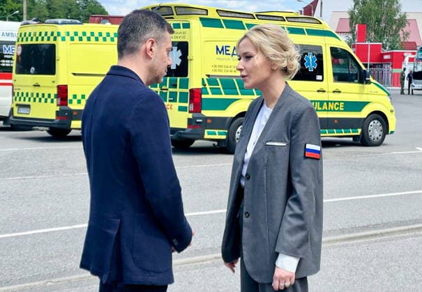 BELARUS - JUNE 5, 2026: Russia s Human Rights Commissioner Yana Lantratova is seen at the Novaya Guta crossing point on the Belarusian-Ukrainian border as three families return from Ukraine to Russia. TASS Belarus  - ZUMAt113 20260605_zaa_t113_434 Copyright: xRussia SxHumanxRightsxCommissionx