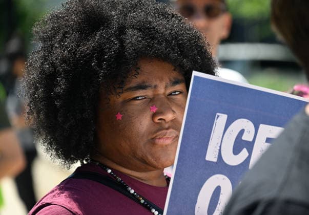Protest against ICE detention centers in Charlotte CHARLOTTE, USA - JUNE 5: Concerned citizens gather in front of the Federal Court House to protest against ICE detention centers to be built in the state in Charlotte, NC, United States on June 5, 2026. Peter Zay Anadolu Charlotte United States. Editorial use only. Please get in touch for any other usage.  Copyright: x2026xAnadoluxPeterxZayx