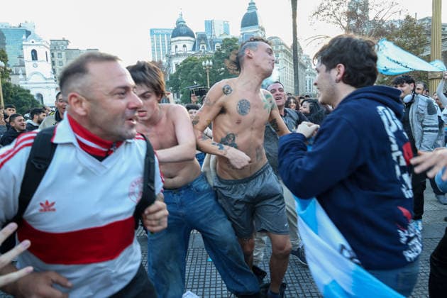 June 5, 2026, Buenos Aires, Buenos Aires, Argentina: Carlos Ã¢â‚¬oeIndioÃ¢â‚¬Â? Solari, former frontman of Patricio Rey y sus Redonditos de Ricota, was 77 years old and suffered from Parkinson s disease. He was an icon and central figure in Argentine rock and the protagonist of a massive phenomenon at every concert. His fans gathered in Plaza de Mayo to say goodbye. Buenos Aires Argentina - ZUMAa188 20260605_zip_a188_016 Copyright: xPaulaxAcunzox