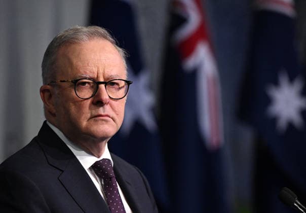 ANTHONY ALBANESE CHRISTOPHER LUXON LEADERSHIP FORUM, Australian Prime Minister Anthony Albanese is seen during a press conference with New Zealand Prime Minister Christopher Luxon after a roundtable with Australian and New Zealand business leaders convened by the Australia New Zealand Leadership Forum in Noosa, Saturday, June 6, 2026. ( NO ARCHIVING NOOSA QUEENSLAND AUSTRALIA  Copyright: xDARRENxENGLANDx 20260606163829342721