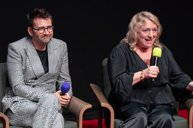 Rivals mid season finale screening with cast & crew in London, UK - 5 Jun 2026 L-R David Tennant and Claire Rushbrook seen on stage at special cast and crew panel after the screening for SXSW. Actors and creatives arrived on red carpet and joined the SXSW audience to watch the mid season finale before taking to the stage for a special cast & crew panel. London United Kingdom Copyright: xBonniexBritainx xSOPAxImagesx YXJ04860