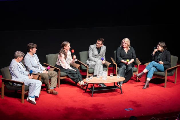 Rivals mid season finale screening with cast & crew in London, UK - 5 Jun 2026 L-R Jamie Jay Johson, Jack Halama, Laura Wade, David Tennant, Claire Rushbrook and Anna Bogutskaya seen on stage at special cast and crew panel after the screening for SXSW. Actors and creatives arrived on red carpet and joined the SXSW audience to watch the mid season finale before taking to the stage for a special cast & crew panel. London United Kingdom Copyright: xBonniexBritainx xSOPAxImagesx YXJ04864