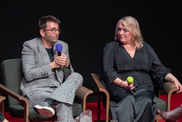 Rivals mid season finale screening with cast & crew in London, UK - 5 Jun 2026 L-R David Tennant and Claire Rushbrook seen on stage at special cast and crew panel after the screening for SXSW. Actors and creatives arrived on red carpet and joined the SXSW audience to watch the mid season finale before taking to the stage for a special cast & crew panel. London United Kingdom Copyright: xBonniexBritainx xSOPAxImagesx YXJ04941
