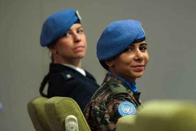June 5, 2026, New York, New York, USA: Major ABHILASHA BARAK of India, the first woman combat aviator in the Indian Army Aviation Corps, briefs the press after receiving the 2025 UN Military Gender Advocate of the Year Award during the International Day of UN Peacekeepers at UNHQ. New York USA - ZUMAo116 20260605_znp_o116_022 Copyright: xBiancaxOterox