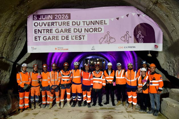 Opening Of The Tunnel Between Gare du Nord And Gare de L Est - Paris Project of the Magenta Bipole Tunnel, On the occasion of the opening of the tunnel between Gare du Nord and Gare de l Est in Paris, France on June 5, 2026. Photo by Alain Apaydin ABACAPRESS.COM PAris France  Copyright: xApaydinxAlain ABACAx