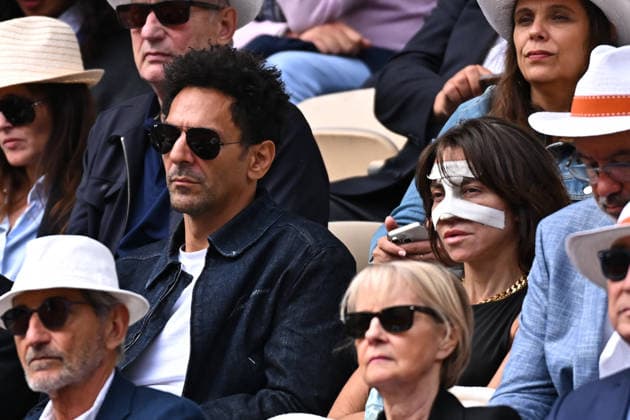 French Open 2026 - Tomer Sisley and Sandra Zeitoun in the Stands Tomer Sisley and Sandra Zeitoun during the thirteenth day of the Roland-Garros 2026, French Open, Grand Slam tennis tournament on June 5, 2026 at Roland-Garros stadium in Paris, France. Photo by Corrine Dubreuil ABACAPRESS.COM Paris France  Copyright: xDubreuilxCorinne ABACAx