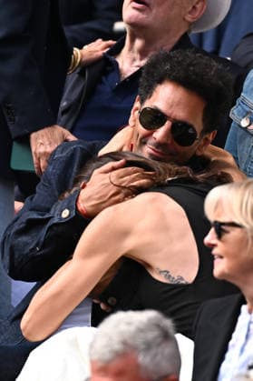 French Open 2026 - Tomer Sisley and Sandra Zeitoun in the Stands Tomer Sisley and Sandra Zeitoun during the thirteenth day of the Roland-Garros 2026, French Open, Grand Slam tennis tournament on June 5, 2026 at Roland-Garros stadium in Paris, France. Photo by Corrine Dubreuil ABACAPRESS.COM Paris France  Copyright: xDubreuilxCorinne ABACAx