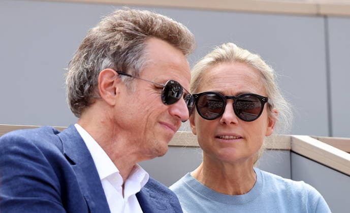 Anne Sophie Lapix and her husband Arthur Sadoun in the stands during the Day thirteen of the 2026 Roland Garros French Open on June 05, 2026 in Paris, France Jacovides Moreau Bestimage Celebs in the stands during the Day thirteen of the 2026 French Open on June 05, 2026 in Paris, France Paris France  Copyright: xJACOVIDES-MOREAUx xBESTIMAGExJACOVIDES-MOREAUx xBESTIMAGEx